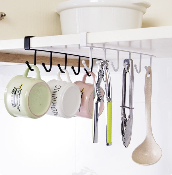 Under-Shelf Kitchen Hook Rack