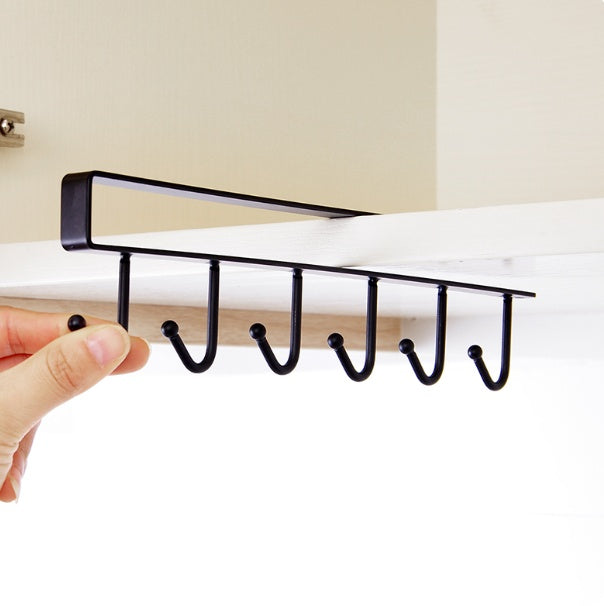 Under-Shelf Kitchen Hook Rack