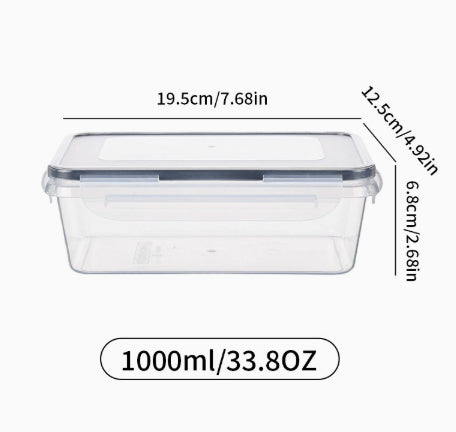 24-piece Kitchen Refrigerator Crisper Microwave Heat-resistant Plastic Lunch Box