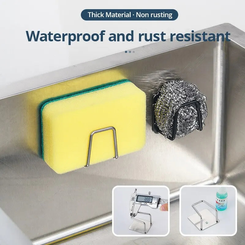 Stainless Steel Sink Sponge Holder Set