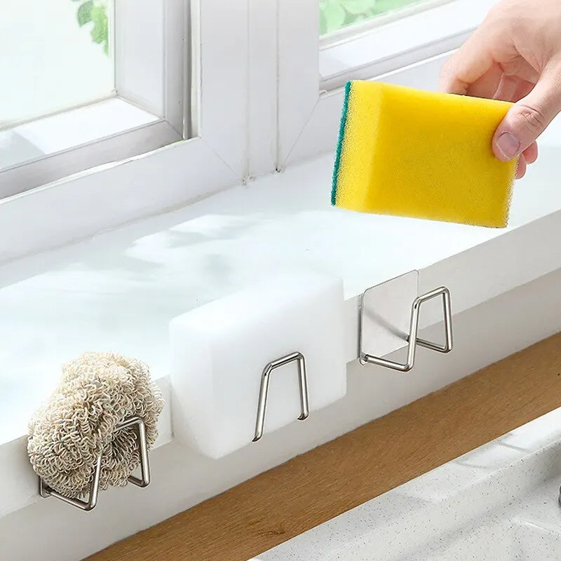 Stainless Steel Sink Sponge Holder Set