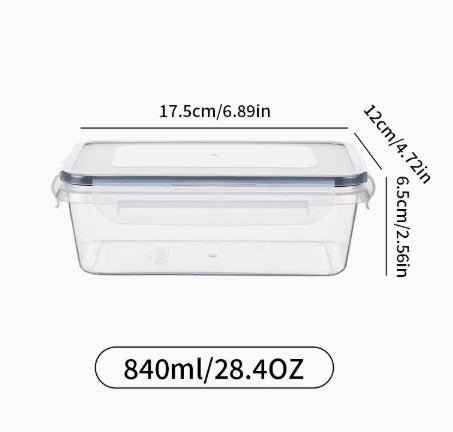 24-piece Kitchen Refrigerator Crisper Microwave Heat-resistant Plastic Lunch Box